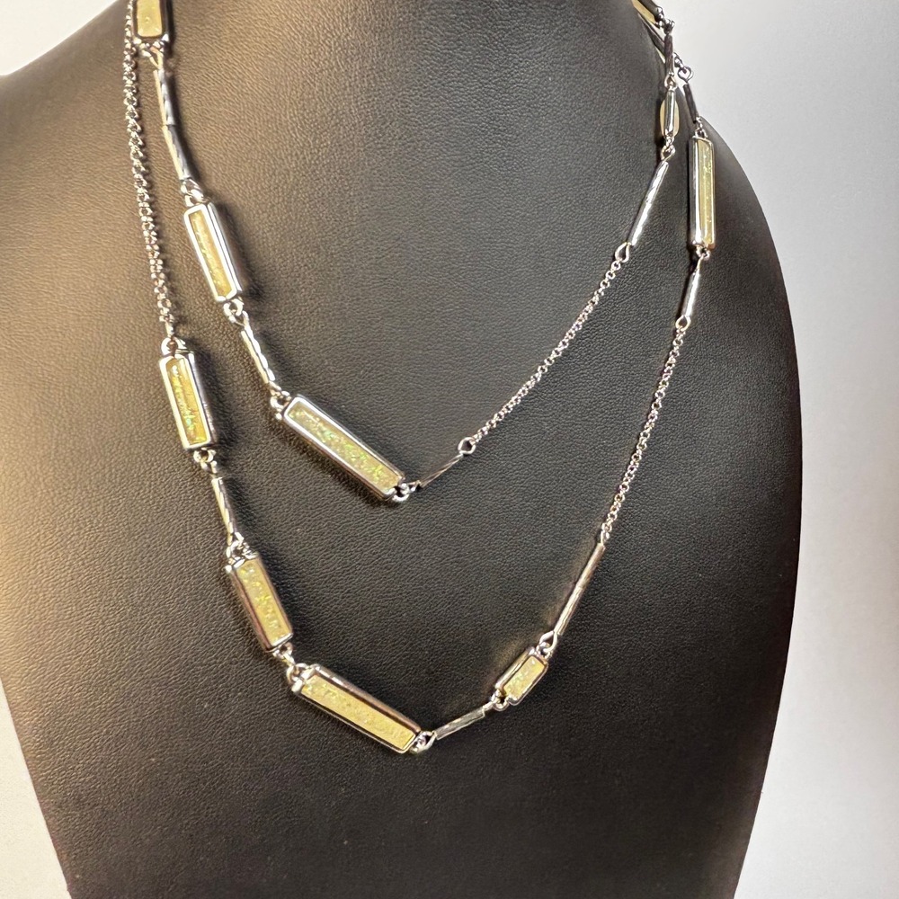 Pendant Necklace Silver Tone‎ Extra Long Anne Taylor Factory Signed